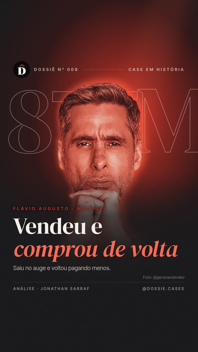 Flávio Augusto: vender a Wise Up no auge e recomprar com desconto